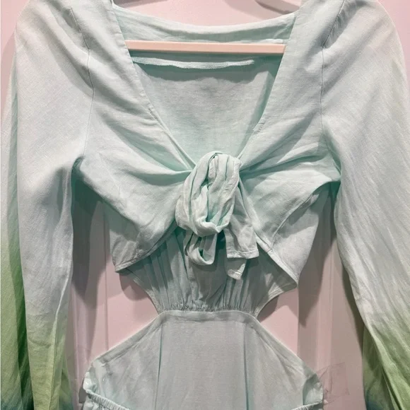 Young, Fabulous & Broke / Women's Light Aqua Ombre Long Dress NWOT - Picture 3 of 3